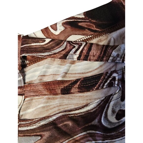 2/$35- Zoe + Phoebe Multi Swirl Print Cutout Leggings Small Women Size Small - Picture 5 of 7